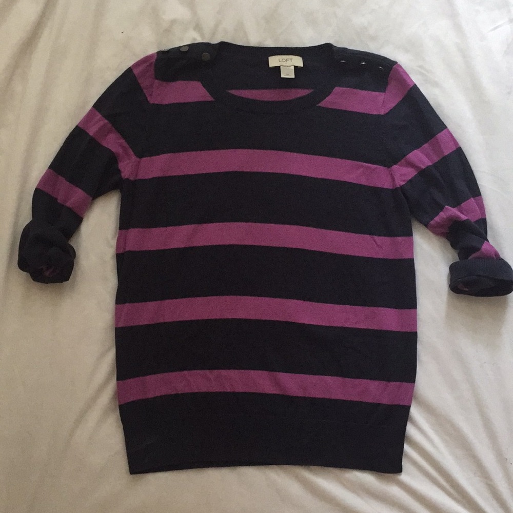 LOFT Striped Sweater (size M)